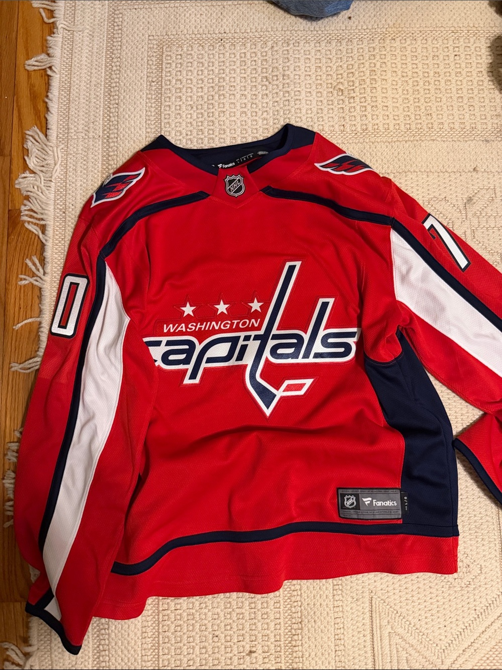 Fanatics Washington Capitals Red and Navy Hockey Jersey